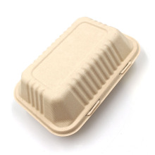 Eco-Friendly Biodegradable Sugarcane Bagasse Food Container Clamshell Food Box Tableware